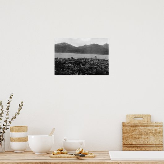 Poster Vue de Juneau, Alaska et S.S. Burnside à (Cuisine)