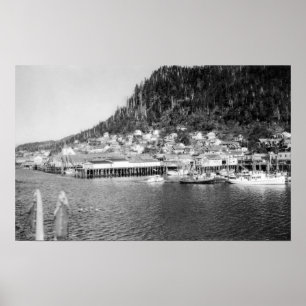 Poster Vue de Ketchikan, photographie de bord de mer de
