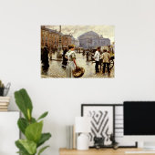 Poster Vue de Kongens Nytorv, Copenhague (Bureau à domicile)