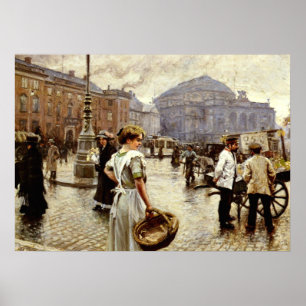 Poster Vue de Kongens Nytorv, Copenhague