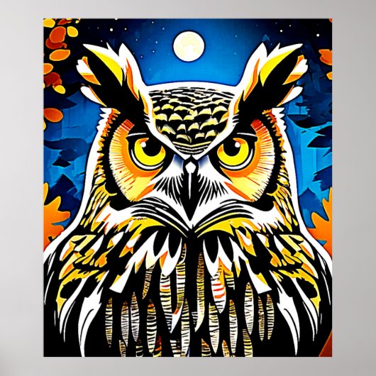 Poster Vue de la Chouette Lune (Devant)