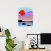 Poster Vue de la côte de Vancouver C.-B. (Bureau à domicile)