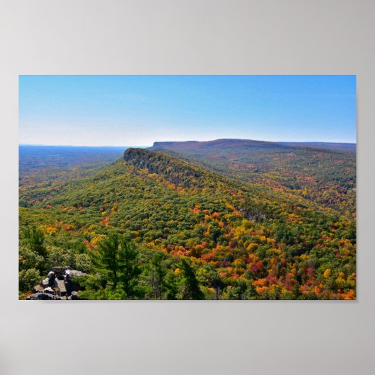 Poster Vue de la crête de Shawangunk à l'automne (Devant)