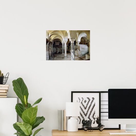 Poster Vue de la Crypte de Saint Paul, c.634 AD (Bureau à domicile)