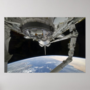 Poster Vue de la découverte de la navette spatiale