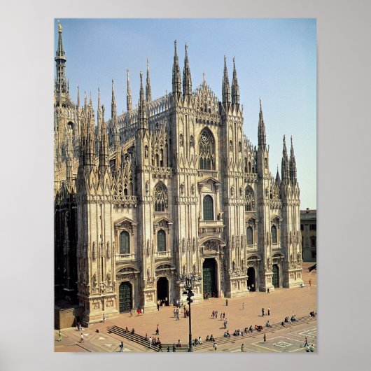 Poster Vue de la façade, commencée 1386 (Devant)