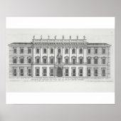 Poster Vue de la façade du Palais Chigi, Rome, design (Devant)