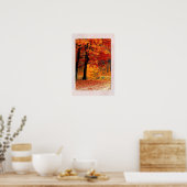 Poster Vue de la fenêtre Bright Forest Fall (Cuisine)