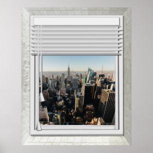Poster Vue de la fenêtre de New York