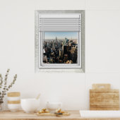 Poster Vue de la fenêtre de New York (Cuisine)