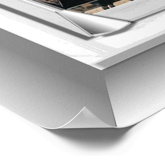 Poster Vue de la fenêtre fictive 3D New York (Coin)