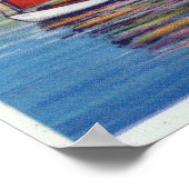 Poster Vue de la flotte de bateaux à voile arc-en-ciel (Coin)