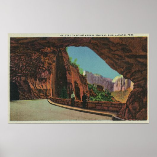 Poster Vue de la galerie sur l'autoroute du Mont Carmel (Devant)