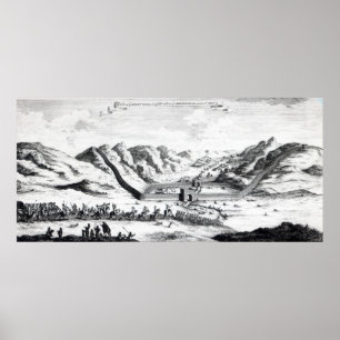 Poster Vue de la Grande Muraille sur le côté