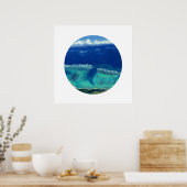 Poster Vue de la mer d'Okinawa (Cercle zen) (Cuisine)