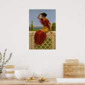 Poster Vue de la mer Méditerranée de style classique vint (Cuisine)