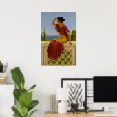 Poster Vue de la mer Méditerranée de style classique vint (Bureau à domicile)