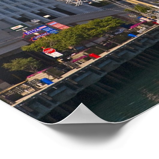 Poster Vue de la Navy Pier de Chicago (Coin)