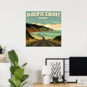 Poster Vue de la Pacific Coast Highway (Bureau à domicile)