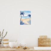 Poster Vue de la plage du golfe d'Amérique dans des nuanc (Cuisine)
