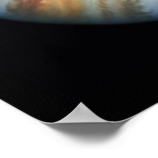 Poster Vue de la planète Jupiter (télescope Hubble) (Coin)