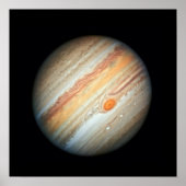 Poster Vue de la planète Jupiter (télescope Hubble) (Devant)