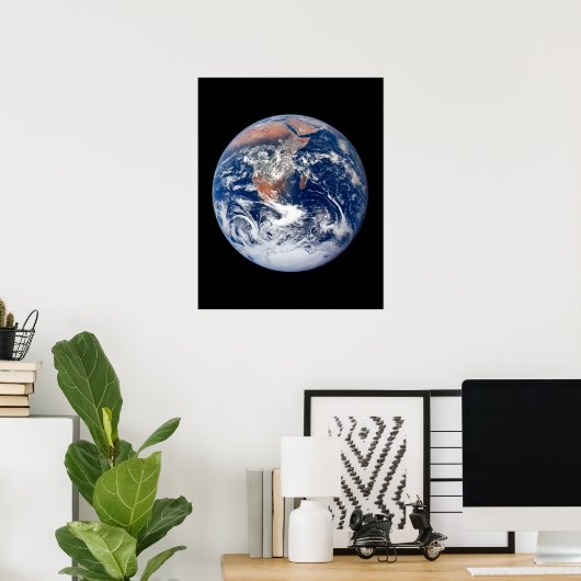 Poster Vue de la planète Terre depuis Apollo 17 (Bureau à domicile)