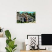 Poster Vue de la plus vieille maison de la ville (Bureau à domicile)