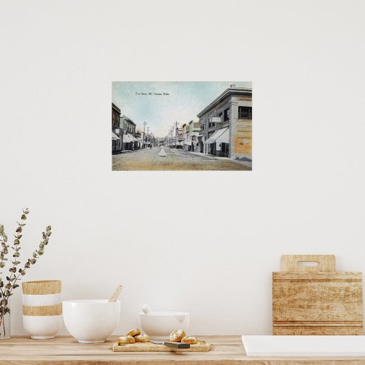 Poster Vue de la première rue 2 (Cuisine)