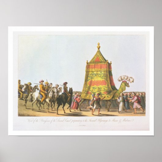 Poster Vue de la procession de la préparation du chameau (Devant)