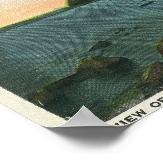 Poster Vue de la promenade du lac Champlain (Coin)