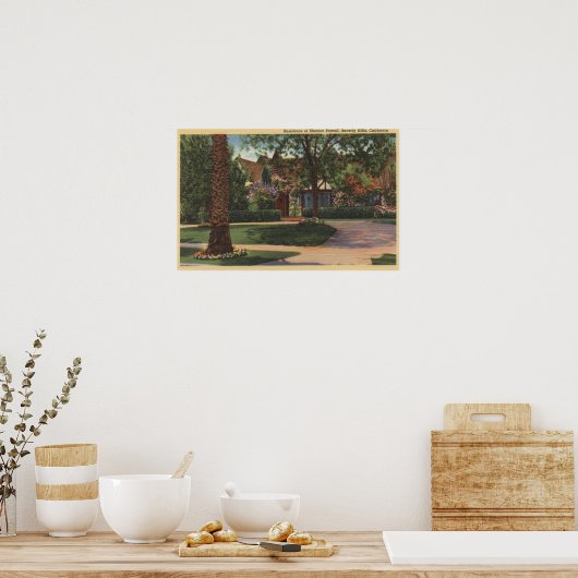 Poster Vue de la résidence d'Eleanor Powell (Cuisine)