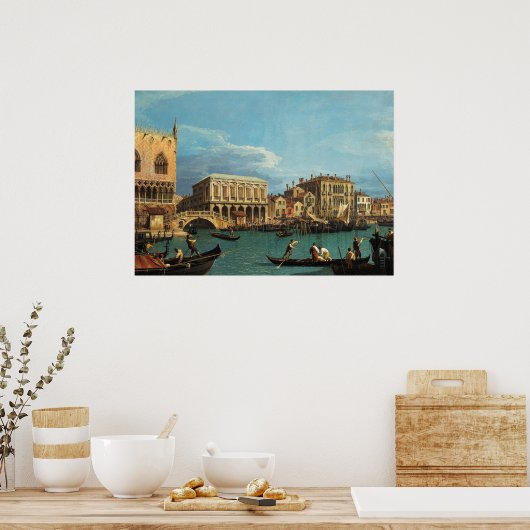 Poster Vue de la Riva degli Schiavoni Venice (Cuisine)