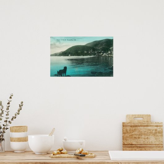 Poster Vue de la rive sud de SausalitoSausalito, CA (Cuisine)