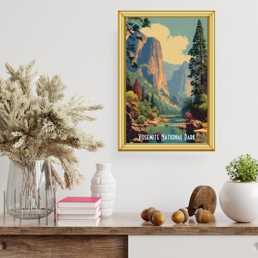 Poster Vue de la rivière de la vallée du parc national de