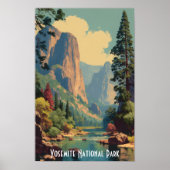 Poster Vue de la rivière de la vallée du parc national de (Devant)