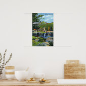 Poster Vue de la roue d'eau du lac Shadow Overshot (Cuisine)