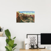 Poster Vue de la route Switch Back, Mt. Carmel (Bureau à domicile)