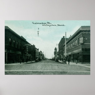 Poster Vue de la rue CallenderLivingston, MT