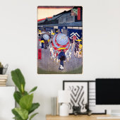Poster Vue de la rue Nihonbashi itchōme (Bureau à domicile)