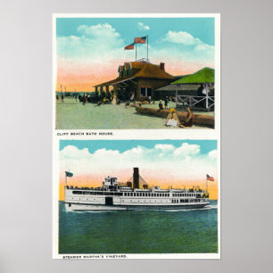 Poster Vue de la salle de bains de Cliff Beach