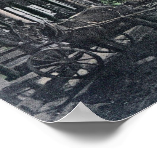 Poster Vue de la section affaires avec chariot à cheval (Coin)