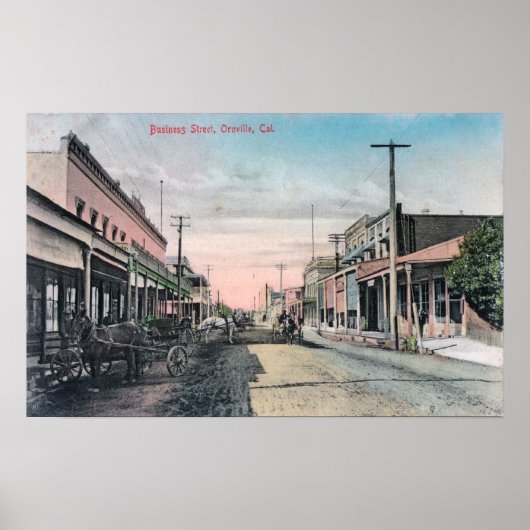 Poster Vue de la section affaires avec chariot à cheval (Devant)