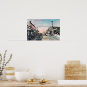 Poster Vue de la section affaires avec chariot à cheval (Cuisine)