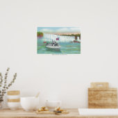 Poster Vue de la servante du bateau de plaisance (Cuisine)