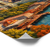 Poster Vue de la skyline de Seattle, Washington (Coin)