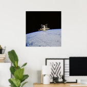 Poster Vue de la station spatiale Mir de Shuttle Atlantis (Bureau à domicile)