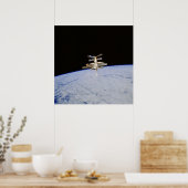 Poster Vue de la station spatiale Mir de Shuttle Atlantis (Cuisine)