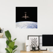 Poster Vue de la station spatiale Mir de Shuttle Discover (Bureau à domicile)