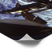Poster Vue de la station spatiale Mir sur fond de Terre (Coin)